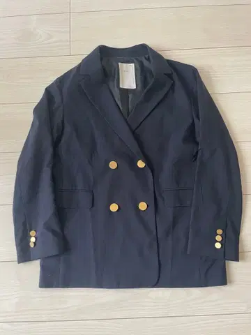 NOBLE 네이비 더블 자켓