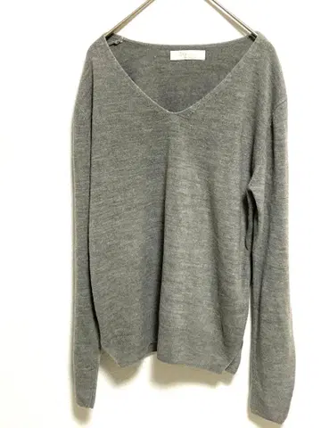[ discout ] 그레이 V넥 긴팔 스웨터 M
