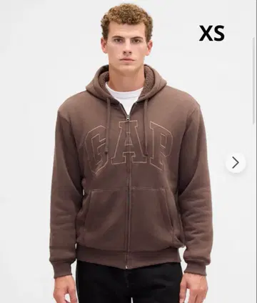릴랙스핏 GAP 로고 보아 안감 지퍼 후드티