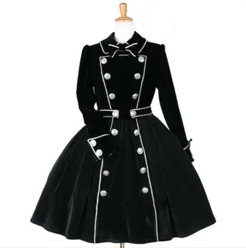 새상품급 AND ROMEO 안드로메다 나폴레옹 벨로아 원피스 블랙