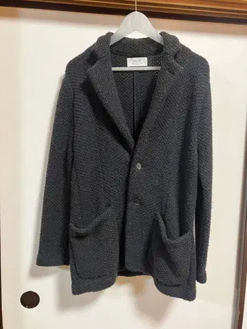 ANGLAIS L 테일러드 자켓 그레이 니트 겨울