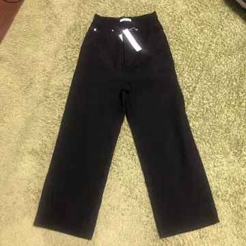 블랙 와이드 팬츠 34 사이즈 코튼 100%