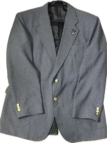골드 버튼 싱글 테일러드 자켓 그레이 남성용