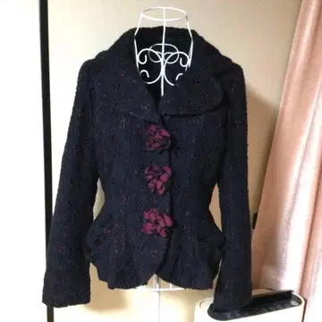 논논돌 블랙 레이스 사용 자켓 38