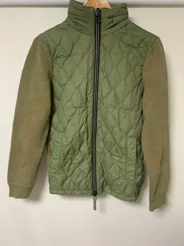 중고/듀베티카 니트 절개 다운 자켓 카키 48 사이즈