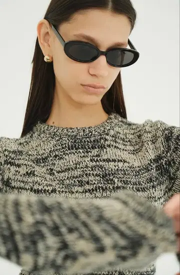 CLANE 25AW COTTON SHORT KNIT TOPS