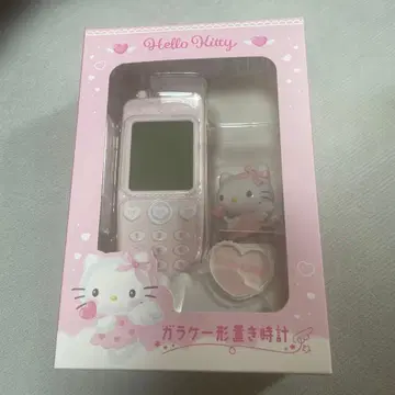 산리오 폴더폰 모양 탁상 시계 키티