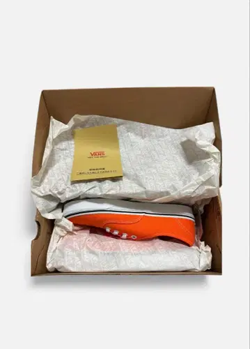 VANS 오센틱 스니커즈 오렌지 24cm 미사용 새상품