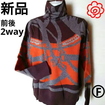 여성용 니트 스웨터 긴팔 터틀넥 앞뒤 2way 가을/겨울 F 새상품