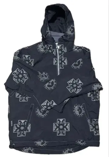 새상품급 파이어 & 아이스 풀오버 자켓 스노우보드 자켓 올 패턴 블랙