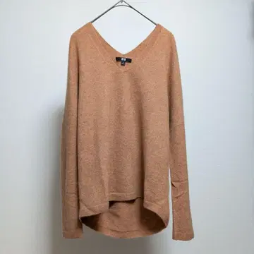 유니클로 캐시미어 래글런 V넥 변형 캐러멜