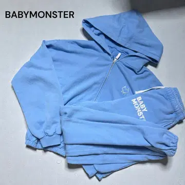 BABYMONSTER 스카이블루 맨투맨 셋업