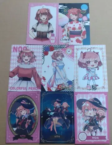 컬러풀 피치 노아님 트레이딩 카드 8장