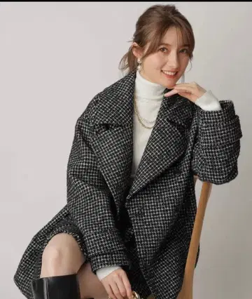 새상품 아푸와이저 리셰 체크 자켓 코트