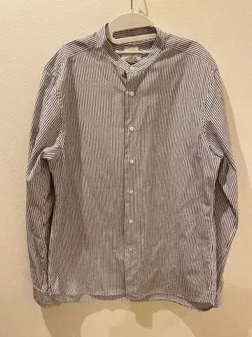 컨디션 최상 이탈리아 알비니 원단 에디피스 밴드 카라 셔츠 스탠드 카라