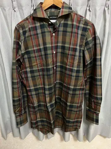 [ 새상품 ] ONLY PREMIO 체크 무늬 긴팔 셔츠 40/R