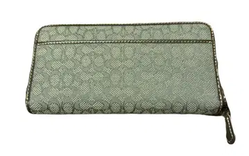 그린 가죽 장지갑 엠보싱 디자인