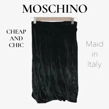 이탈리아제 MOSCHINO 모스키노 타이트 스커트 실크 혼방 여성용
