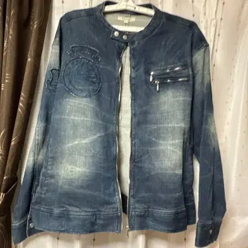 데님 자켓 집업 스탠드 카라