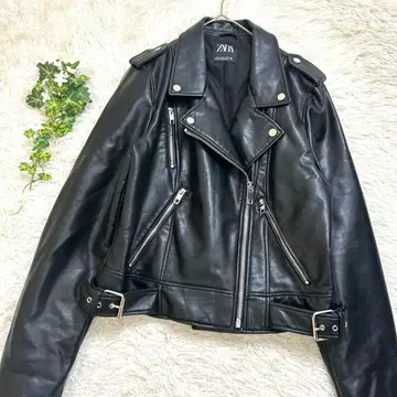 [ 새상품급 ] ZARA 더블 라이더 인조 가죽 XL 블랙