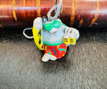 90년대 빈티지 Hawaii 밤 고양이 키링