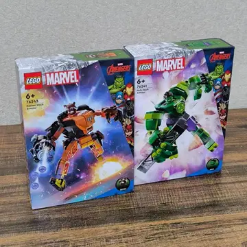 미개봉 새상품 레고 76241 헐크 메크, 76243 로켓 메크