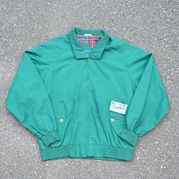 80s 카우제 TownCRAFT 해링턴 타탄 안감 자켓