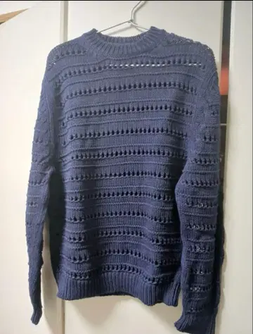 질 샌더 JIL SANDER 44 시스루 니트 코튼 니트