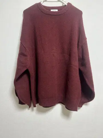 cussil 하이 기능성 니트 와이드 벌룬 슬리브 루즈 스웨터