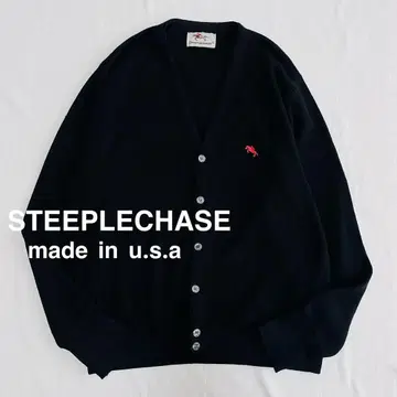 80년대 USA STEEPLECHASE 아크릴 니트 가디건 L