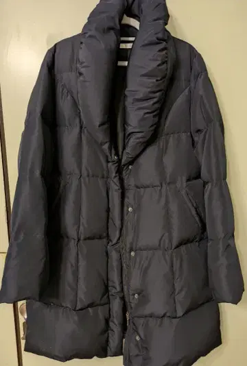 네이비 롱 다운 자켓