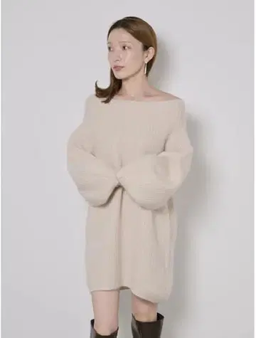 SNIDEL 라쿤 미니 니트 원피스