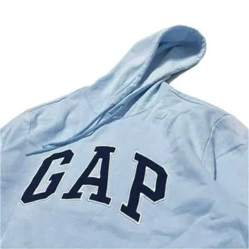 갭 후드티 풀오버 후드티 아치 로고 빅 로고 블루 L