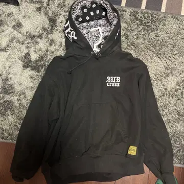 SUB CREW 반다나 후드 블랙 후드티