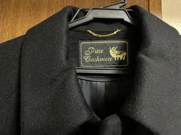 고급 캐시미어 100% 롱 코트 블랙 CASHMERES