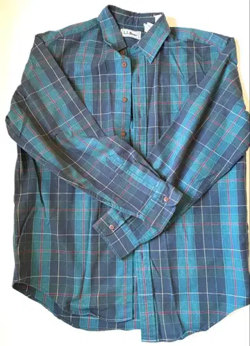 L.L.Bean 체크 무늬 플란넬 셔츠 M 90s