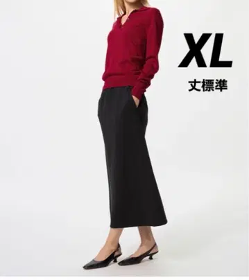 드라이 맨투맨 내로우 롱 스커트(기장 표준) XL 유니클로