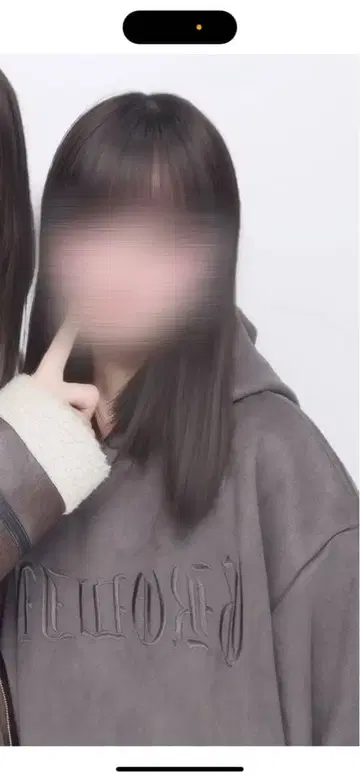 그레이 후드 부착 후드티