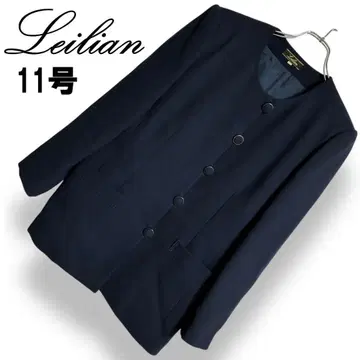 Leilian 레리안 노카라 자켓 코트 다크 네이비 11호