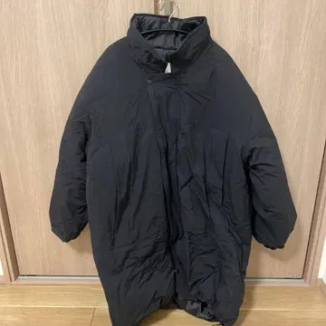 블랙 다운 자켓 롱 기장