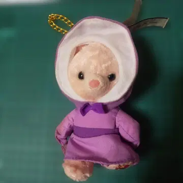 디즈니 캐릭터 봉제 인형 키링 보라색