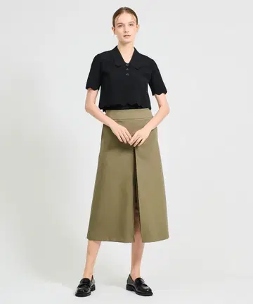 프론트 박스 플레어 스커트