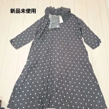 Samansa Mos2 차콜 도트 무늬 원피스 프리 사이즈