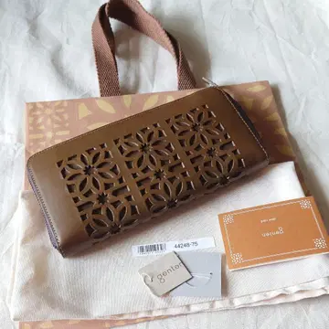 미사용 겐텐 컷워크 라운드 장지갑