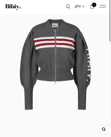 Bibiy JUNO ZIPPER KNIT 그레이 F 정품