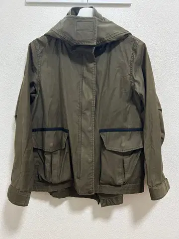 JILL STUART S 사이즈 밀리터리 자켓 후드 부착