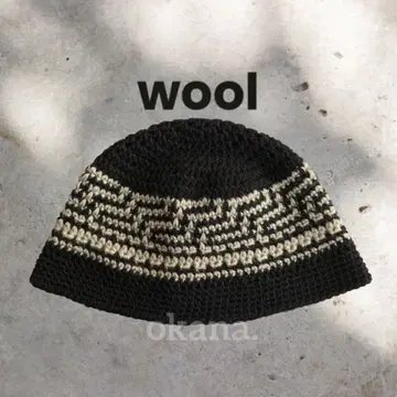 block95 크러셔 모자 핸드메이드 햇 니트 모자 방한 아이템