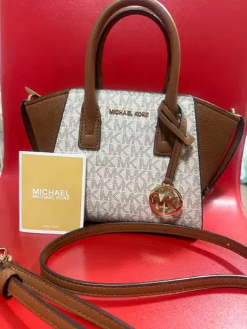 MICHAEL KORS 미니 핸드백 브라운/화이트