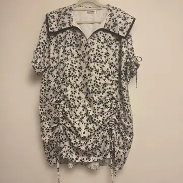 GANGWEI 꽃무늬 반팔 셔츠 M 사이즈