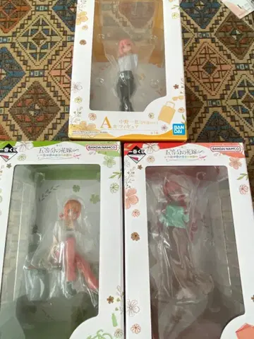 5등분의 신부 1번 복권 히나타 네잎 미츠키 피규어 3체 세트